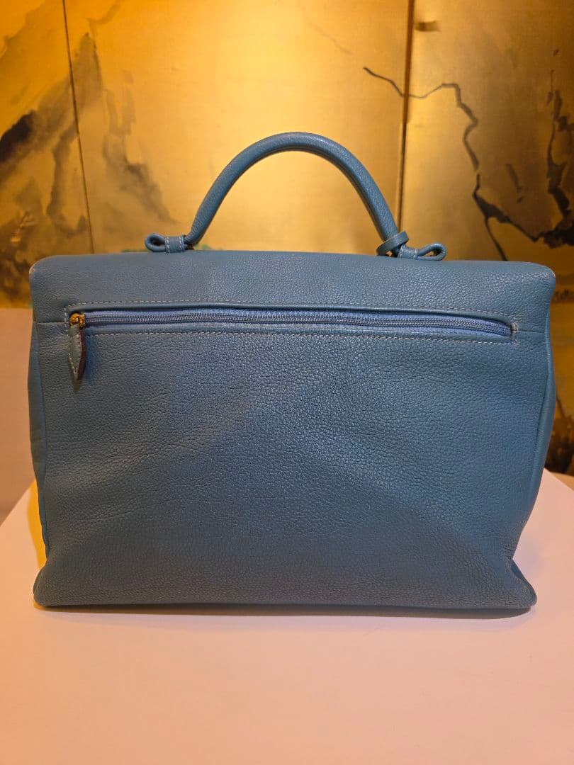 大峽製鞄　レイロウ　レザー　ビジネスバッグ　ブルー