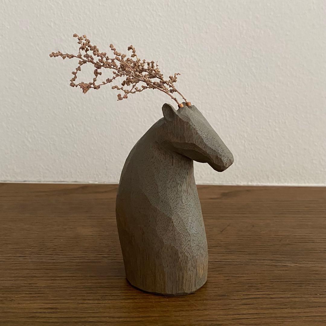 苔むす木工　オブジェ　シカ