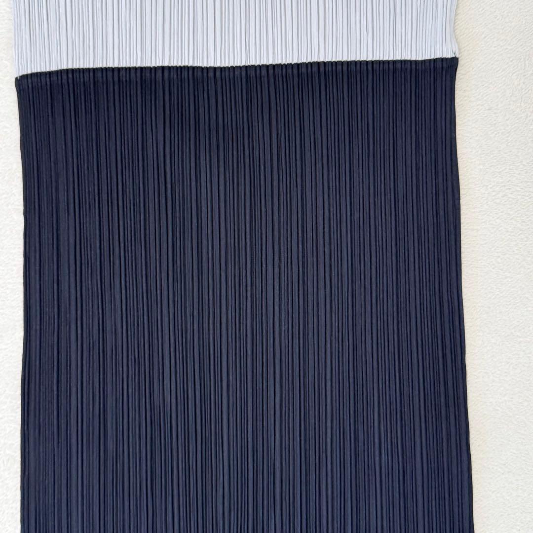 極美品✨PLEATS PLEASE バイカラー　チュニック　Lサイズ　黒　グレー