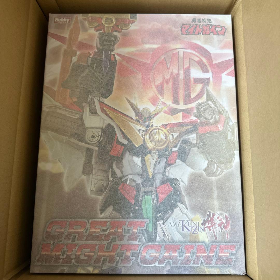 ホビージャパン　AMKUNI 機神　グレートマイトガイン&オプションパーツセット