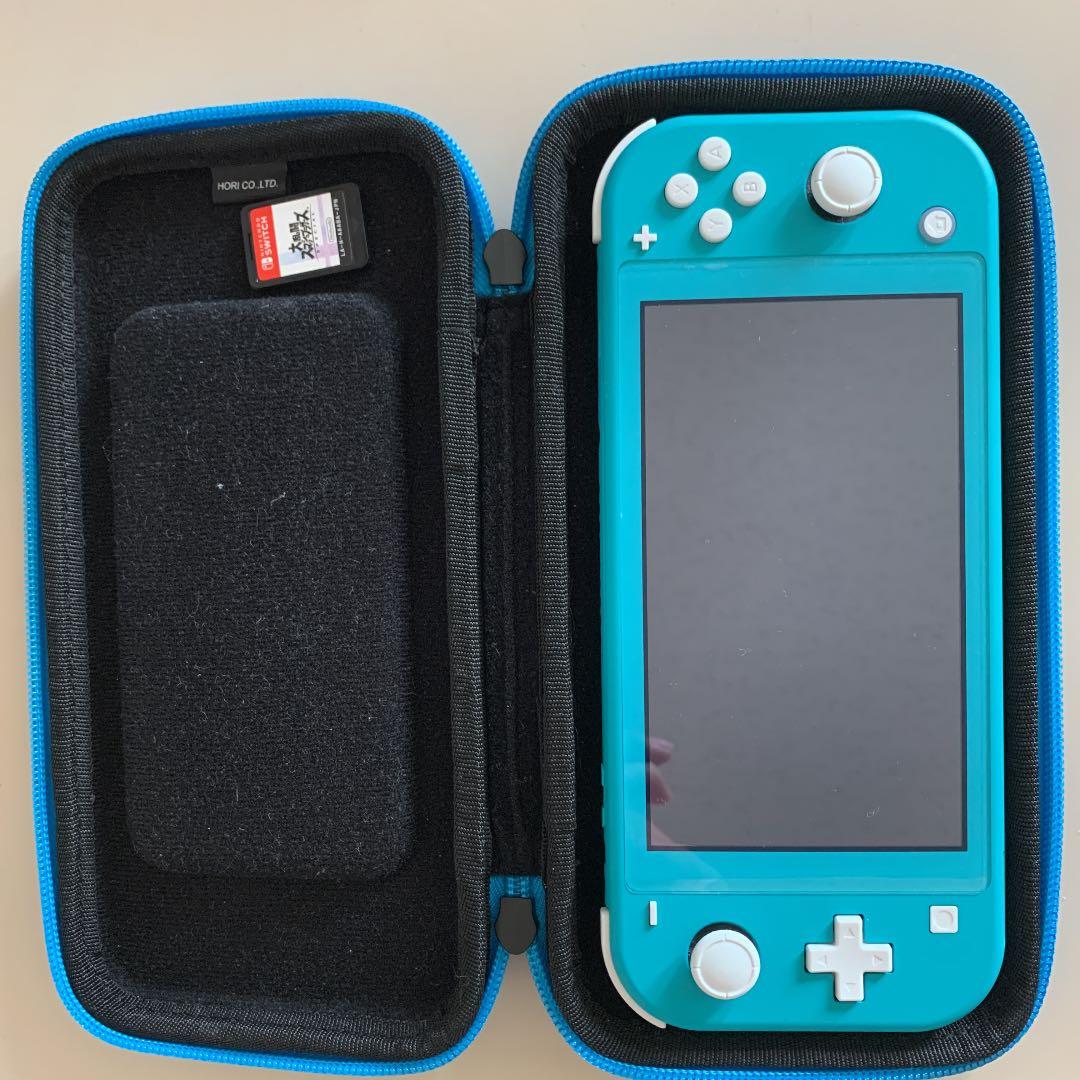 任天堂スイッチライトターコイズ　大乱闘スマッシュブラザーズ　ケース付き