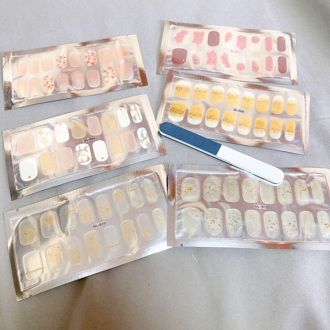 ❣️6枚セット❣️ ネイルシール 手の爪 爪やすり付き