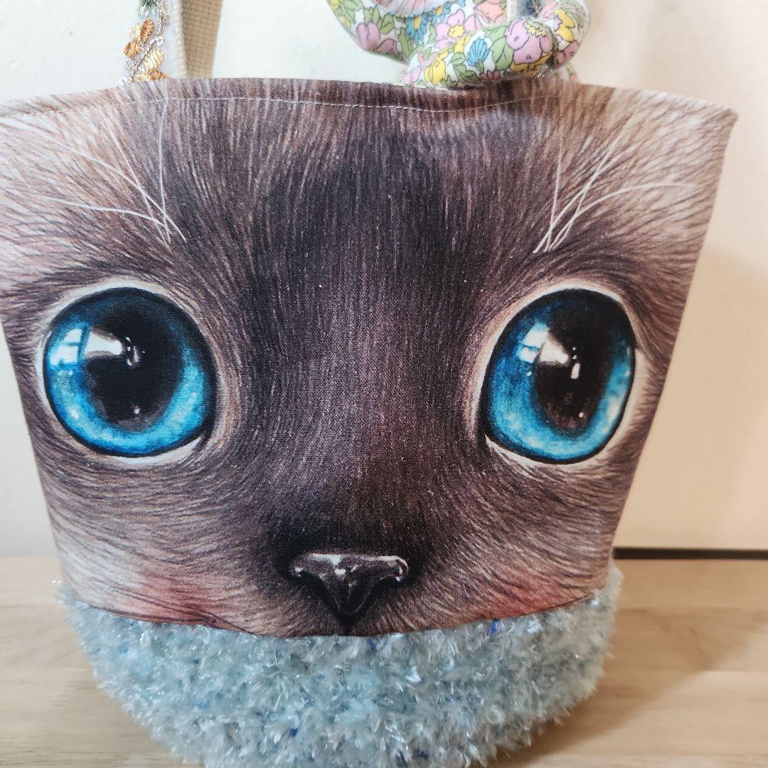 ゆ*ら様 コヤンイサムチョン　ニャンの毛糸のカゴバック　ハンドメイド