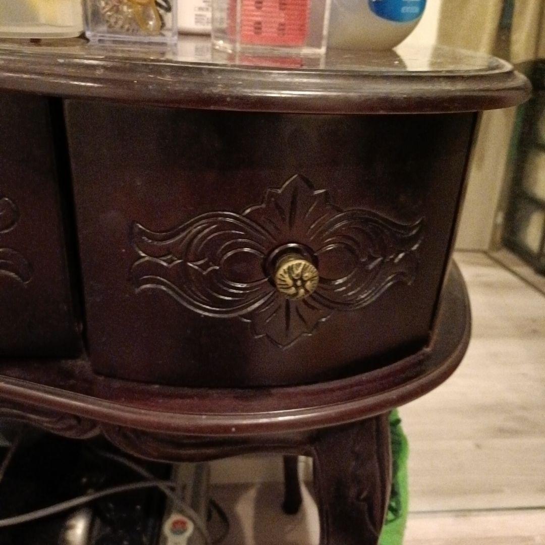 Yuriさま専用。姫系猫足アンティークダークブラウン ドレッサー