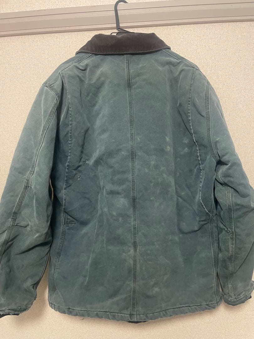 80-90s 星タグ USA製 グリーンcarharttトラディショナルコート