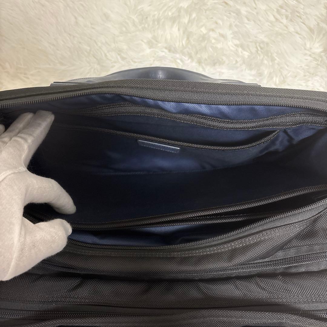 【希少美品】TUMI×EDIFICE 2WAYブリーフケース 廃盤　ネイビー