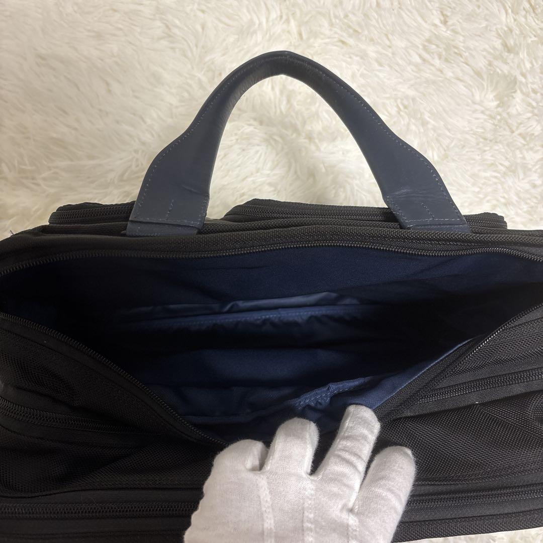 【希少美品】TUMI×EDIFICE 2WAYブリーフケース 廃盤　ネイビー