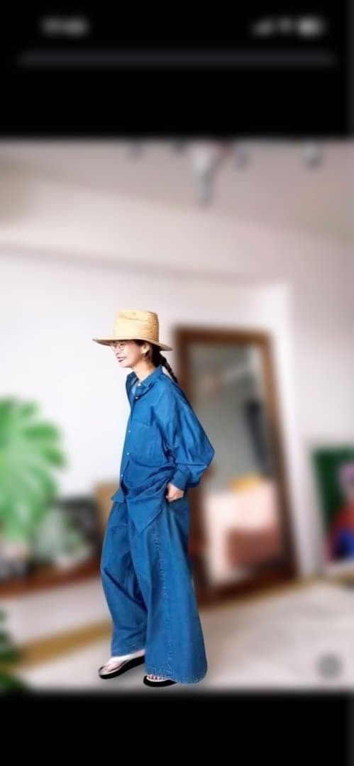 chiiibag デニムオーバーサイズシャツ