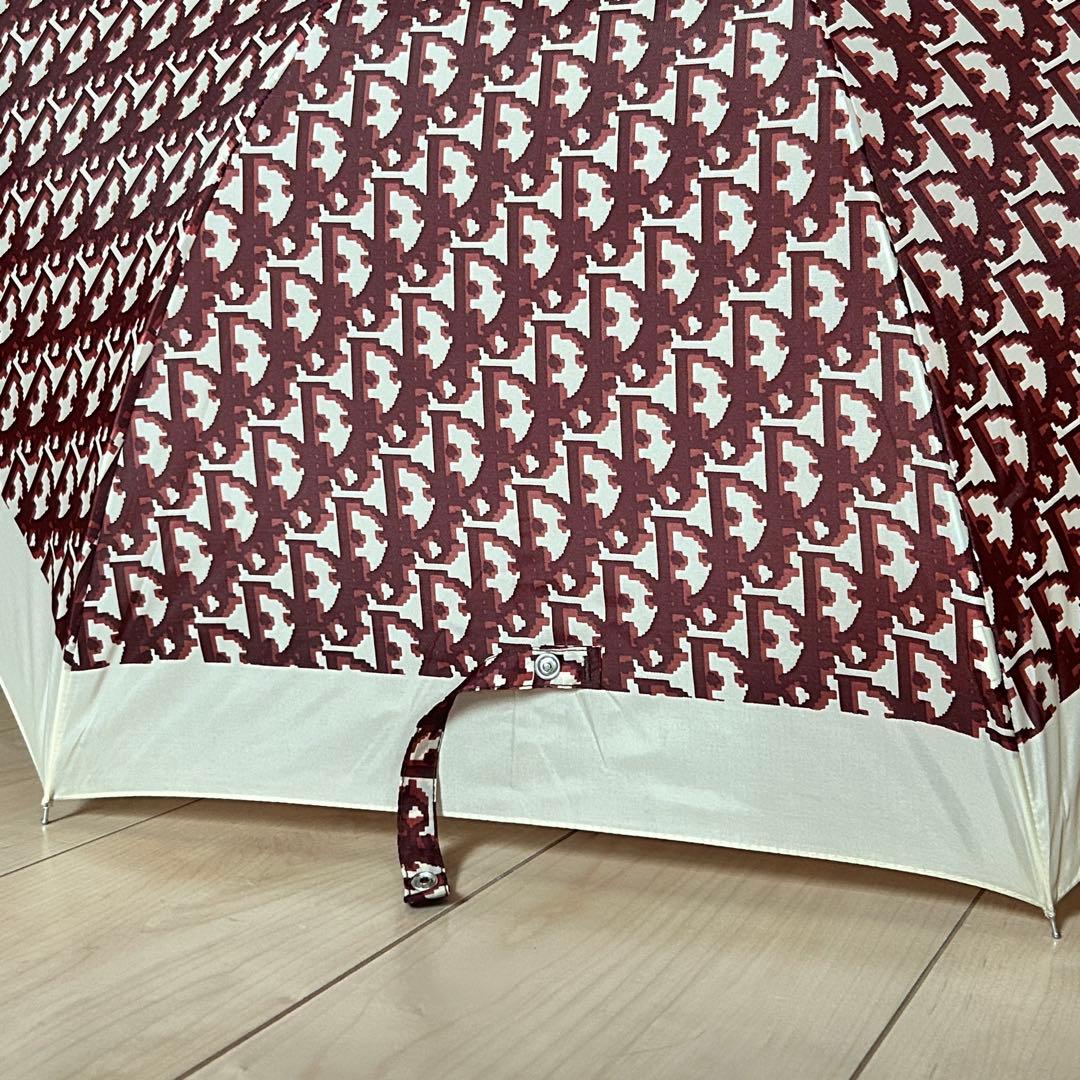 クリスチャンディオール 折りたたみ傘 トロッター柄 パラプリュイ CDロゴ