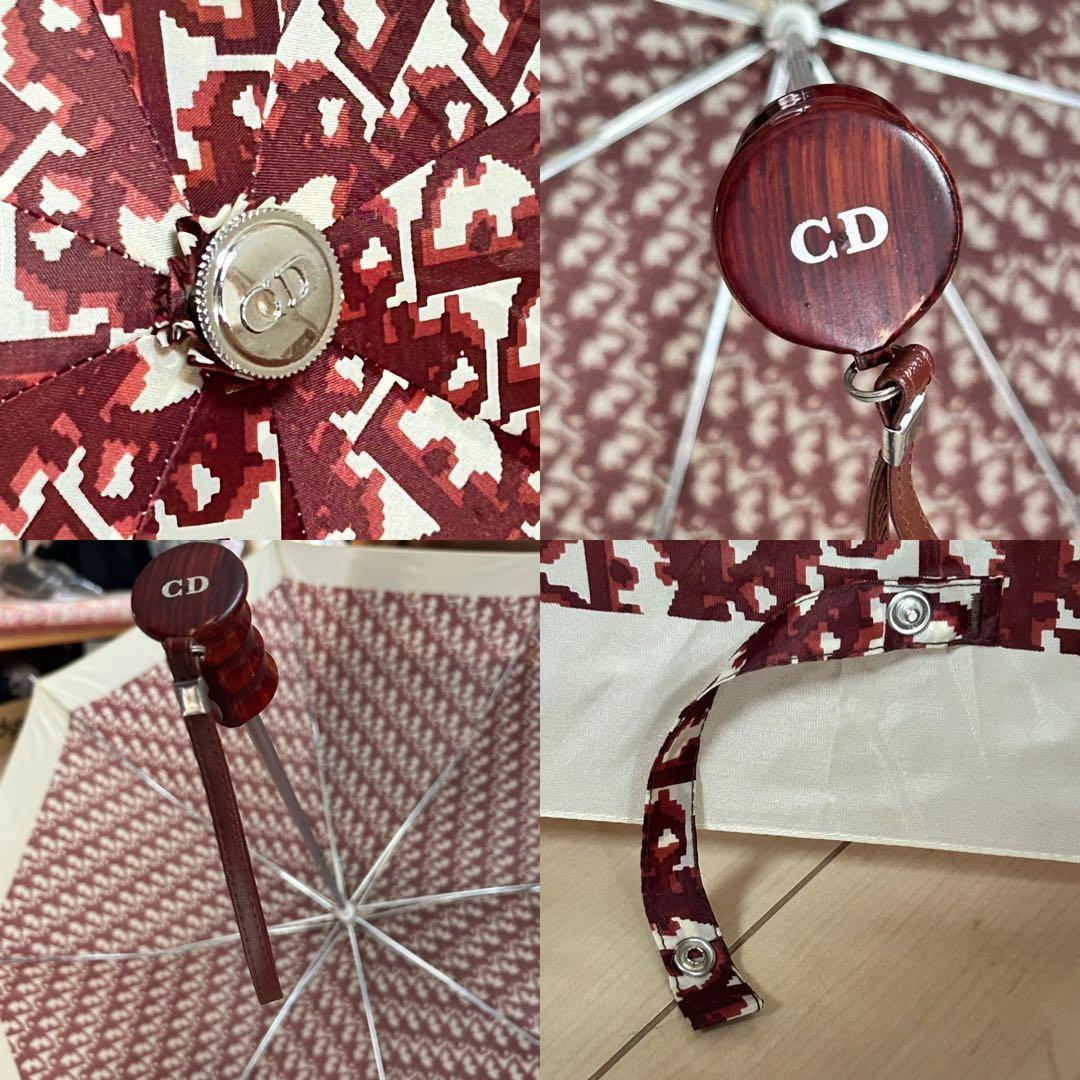 クリスチャンディオール 折りたたみ傘 トロッター柄 パラプリュイ CDロゴ