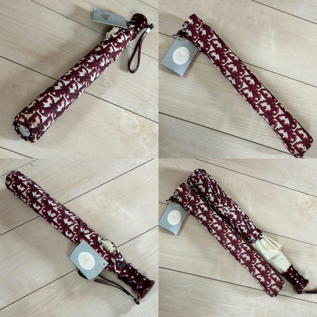 クリスチャンディオール 折りたたみ傘 トロッター柄 パラプリュイ CDロゴ