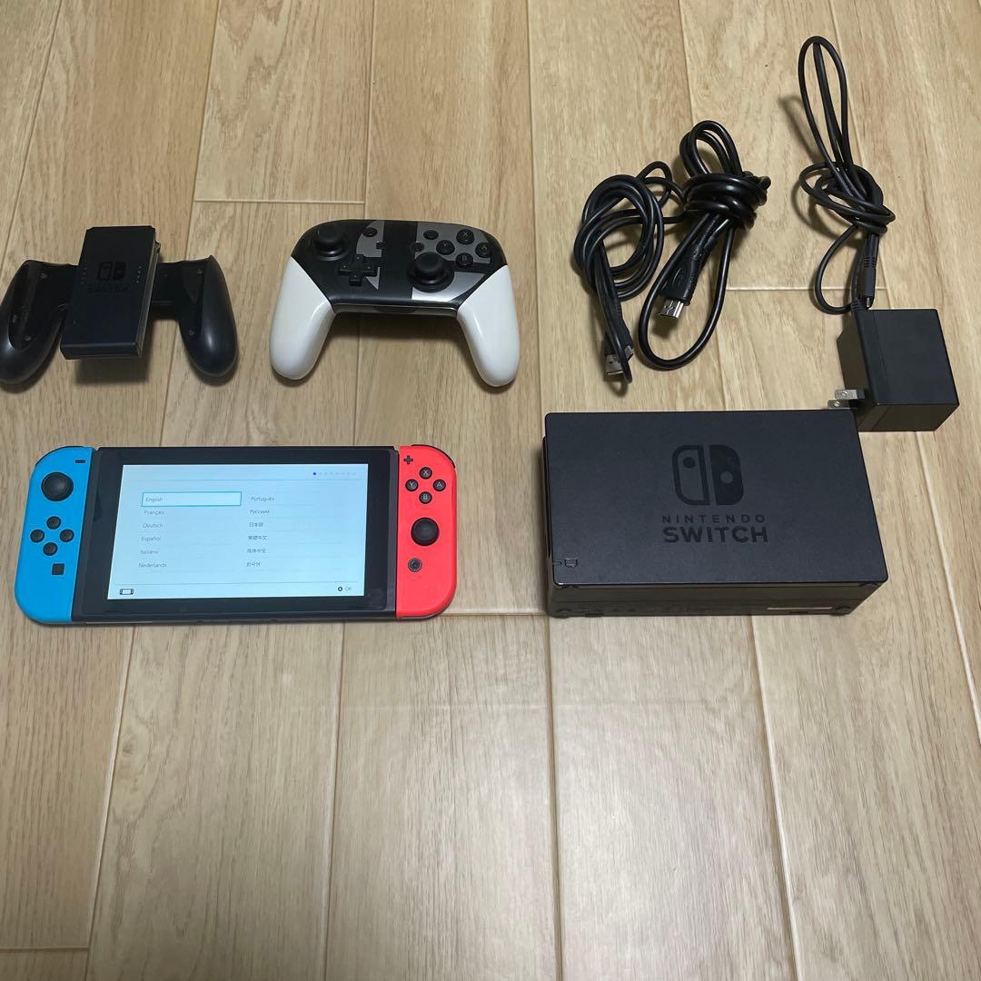 Nintendo Switch 本体 スマブラプロコンmicroSD 付き