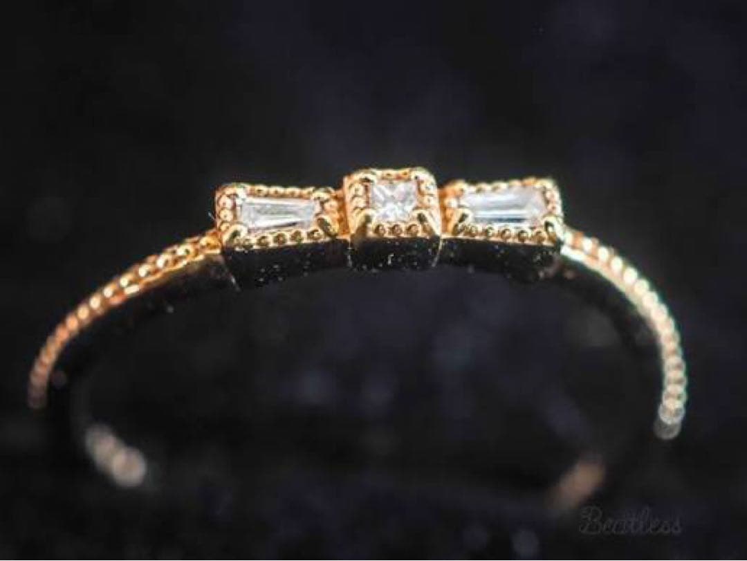 【JUPITER】K10ダイヤモンドタイリング/リボン