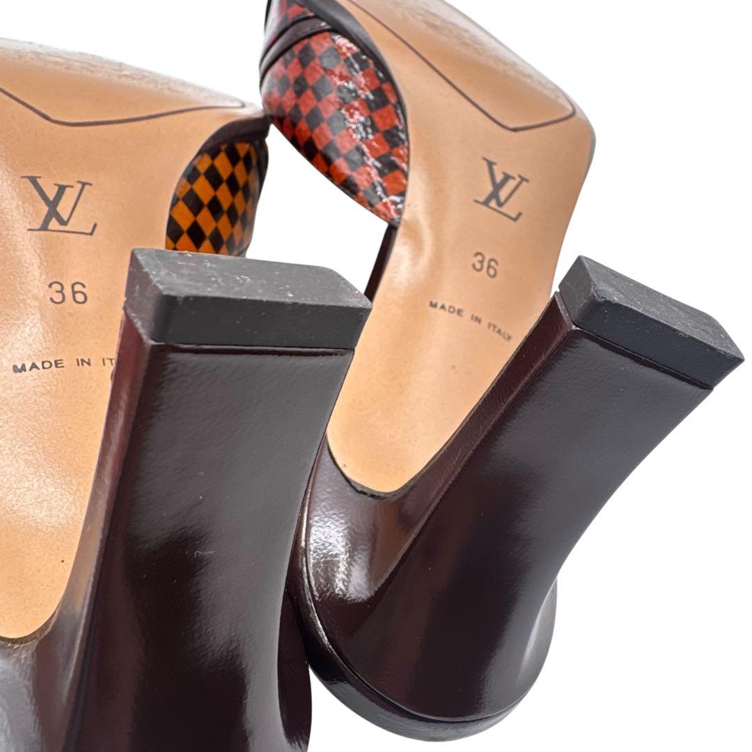 LOUIS VUITTON ルイヴィトン ダミエ ミュール 36 ヒール