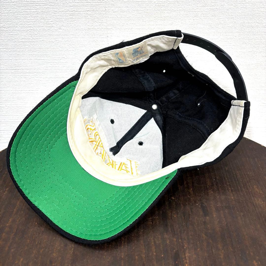 90s 黒 スターター ロサンゼルス レイカーズ オフィシャル ウール キャップ