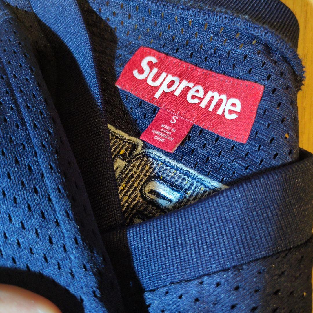 シャツ Supreme Sequin Football navy