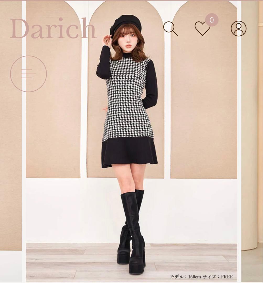 ポイントフリルチェックミニワンピース　Darich