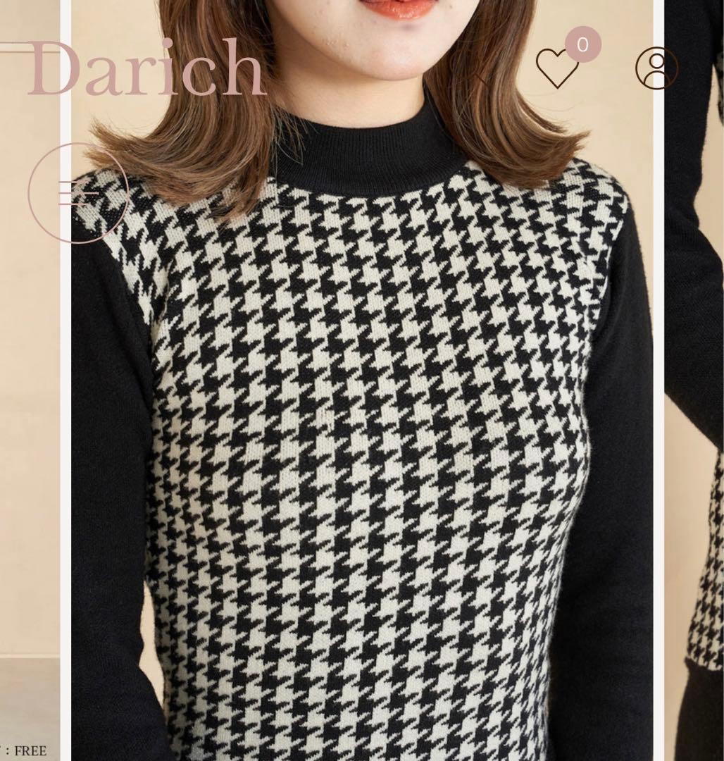 ポイントフリルチェックミニワンピース　Darich