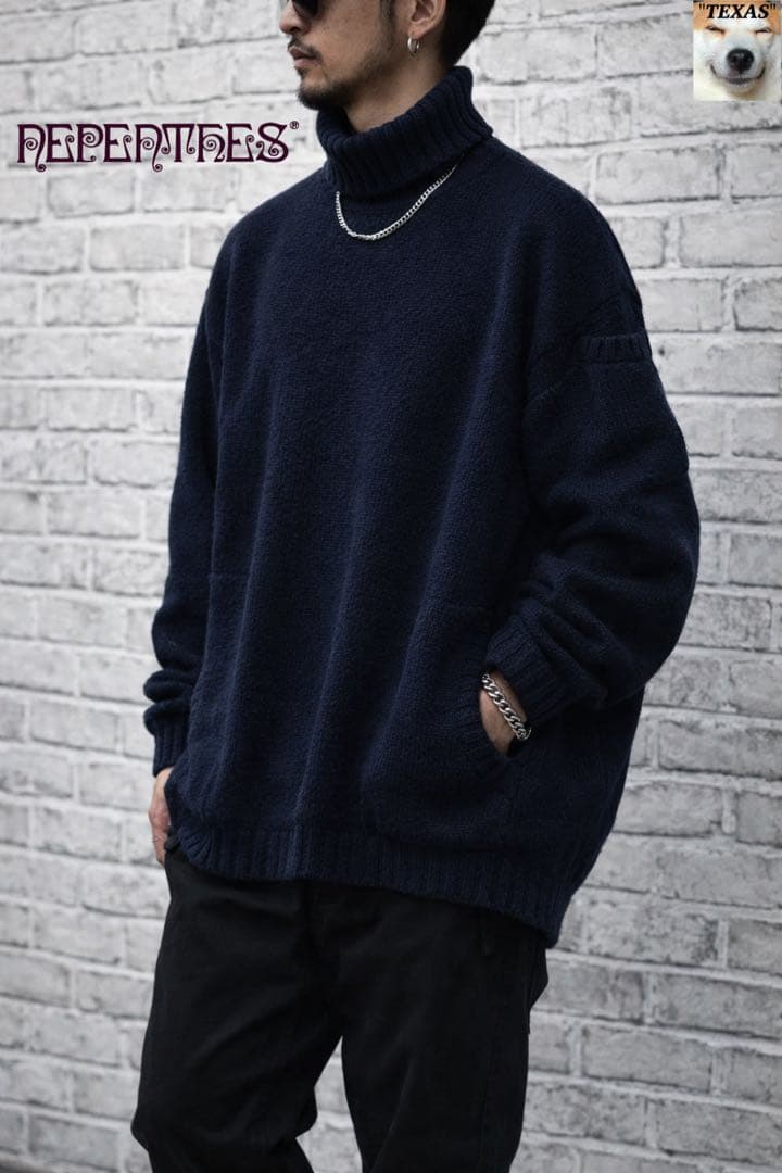 美品！ NEPENTHES ネペンテス タートルネックニット イギリス製