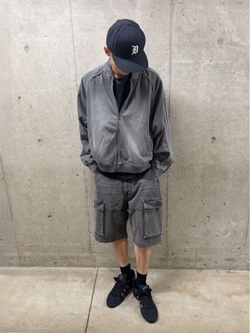 新品 XL】アディダス ルーズ デニム ブラック ウォッシュ ジャケット　SST