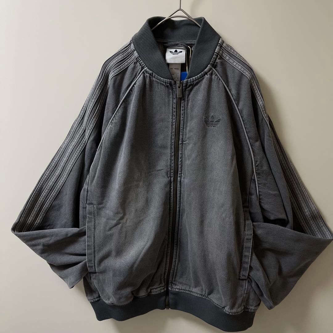 新品 XL】アディダス ルーズ デニム ブラック ウォッシュ ジャケット　SST