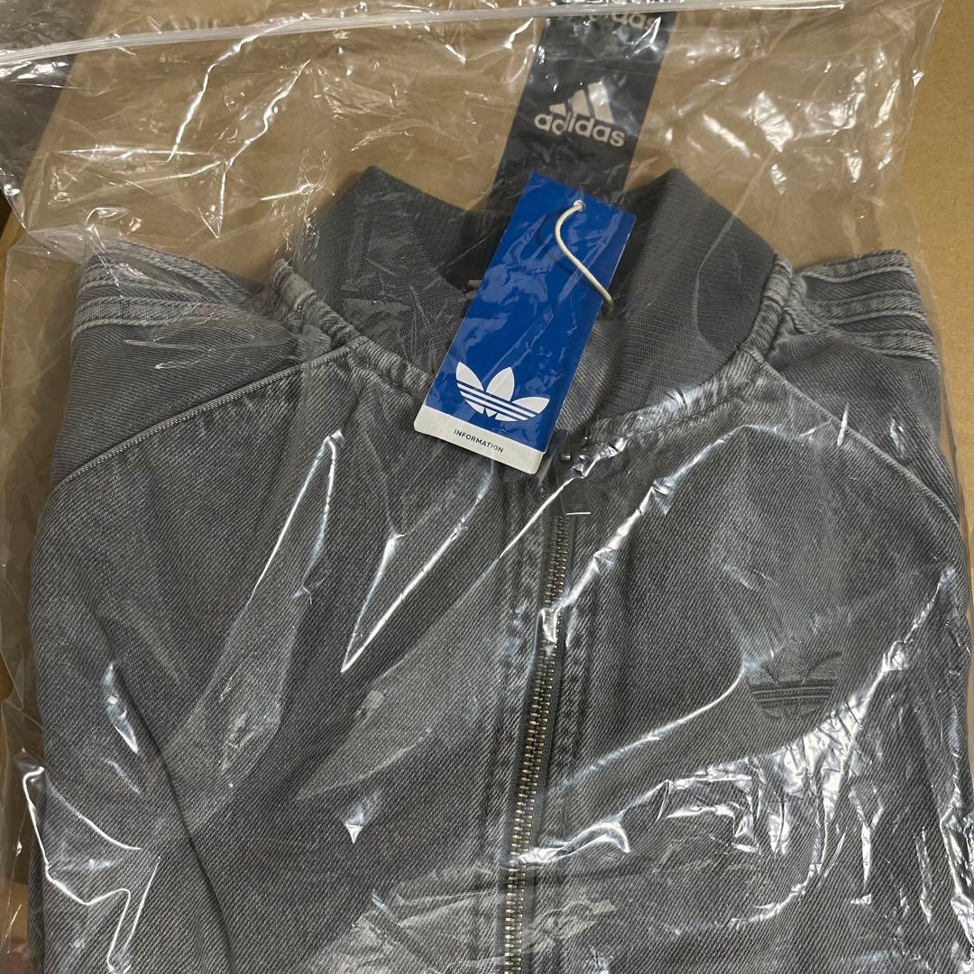 新品 XL】アディダス ルーズ デニム ブラック ウォッシュ ジャケット　SST