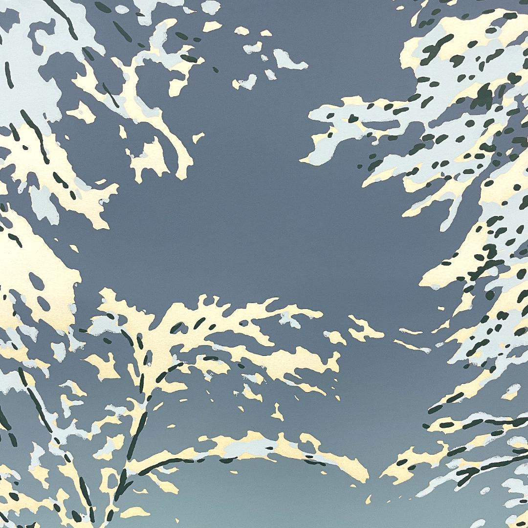 大型 真作保証 本間武男『雪の札幌)』シルクスクリーン 版画 画寸h38×w54