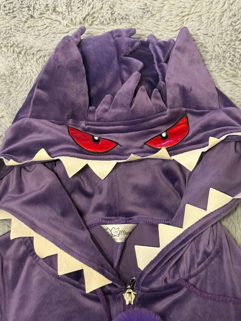 新品紫色フード付きボディスーツ キャラクター衣装 ゲンガー ポケモン