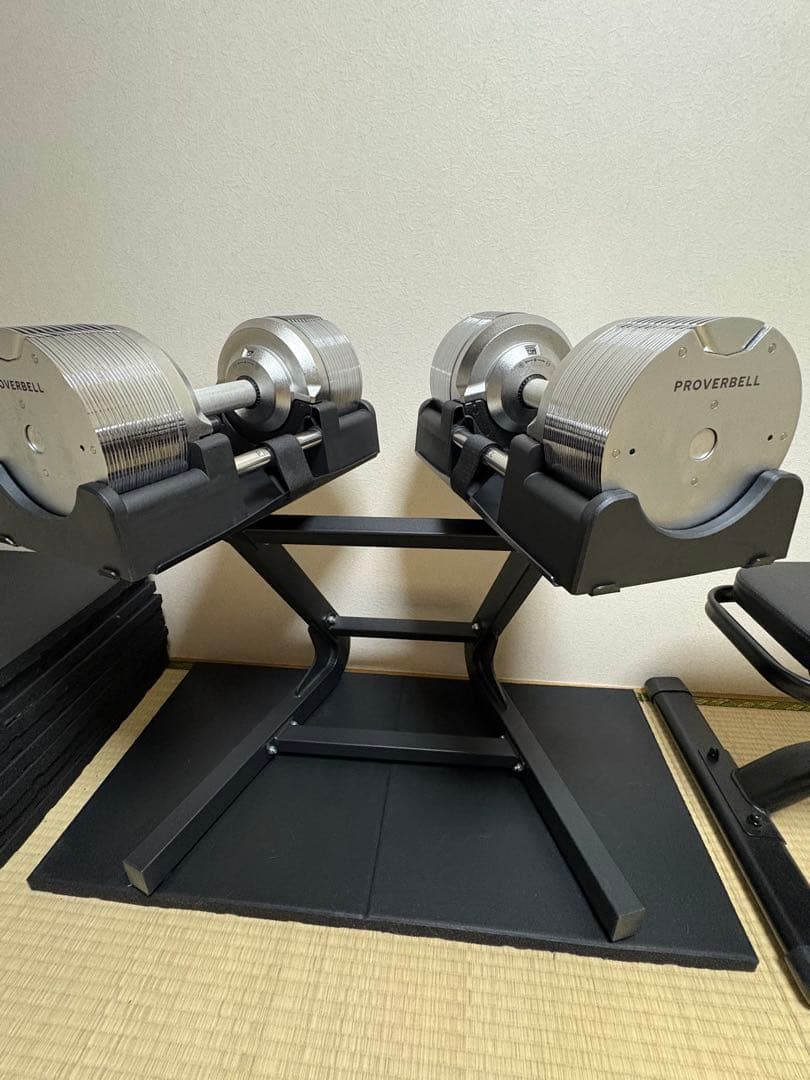 【セット販売・直接引き取り】ダンベル41.5kg×2・ベンチ・ゴムマット