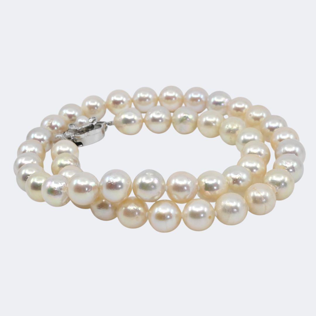 【最高峰】アコヤ　特大　大珠　パール　本真珠　ネックレス　9.5mm