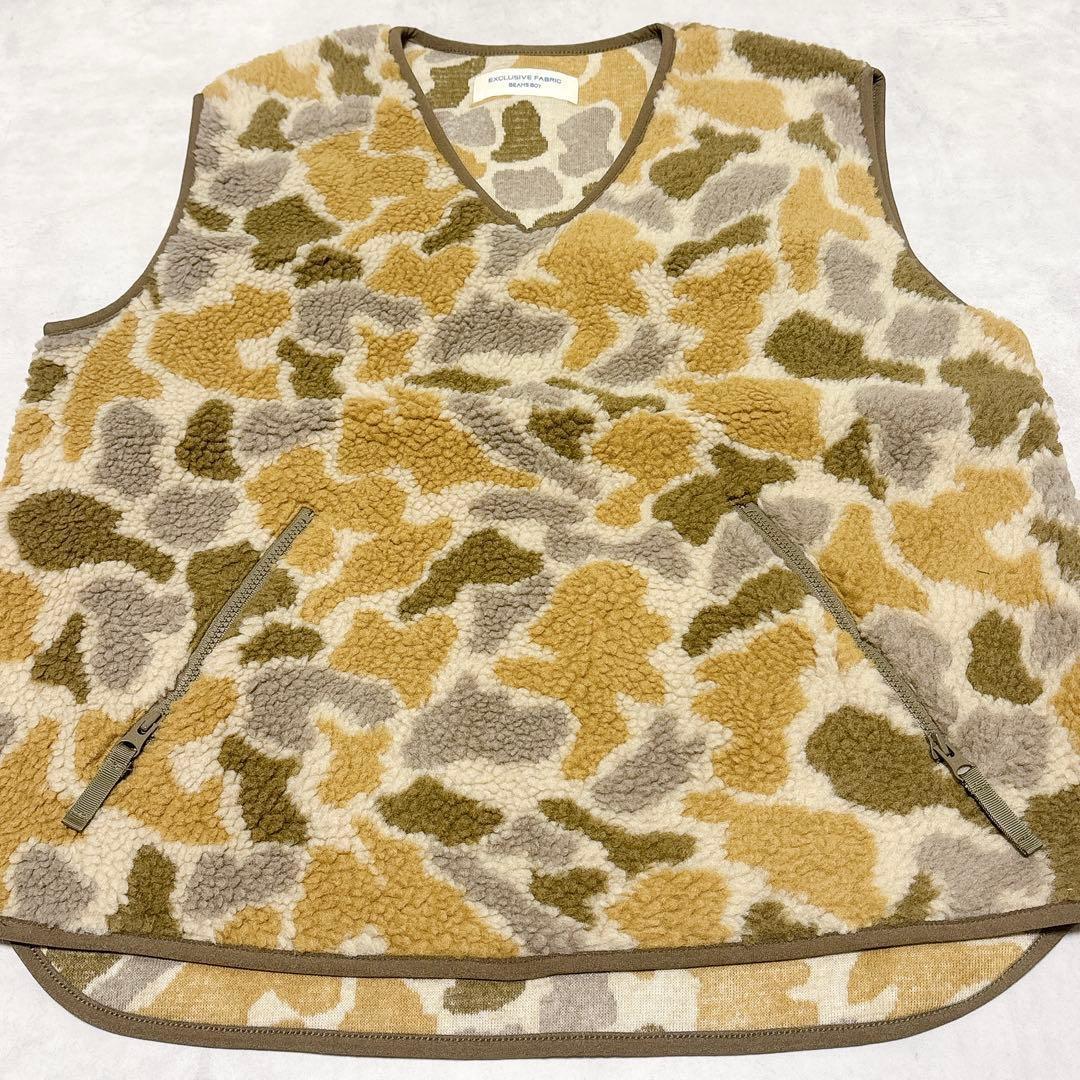 新品◇ BEAMSBOY◇ジャガード ボア プルオーバー◇BEIGE