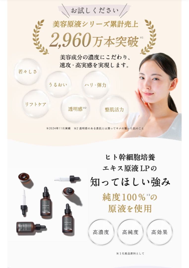 新品未使用【６本】HITOKAN ヒト幹細胞培養エキス原液 LP