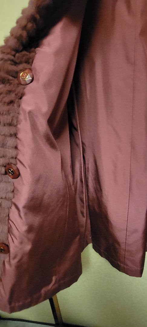 即購入OK　ExcelHuman パープル 毛皮コート