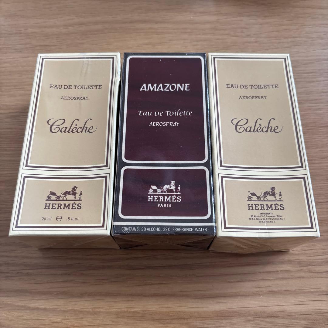 【未開封】廃盤極希少エルメス アマゾン＆カレーシュ25ml ヴィンテージ香水3点