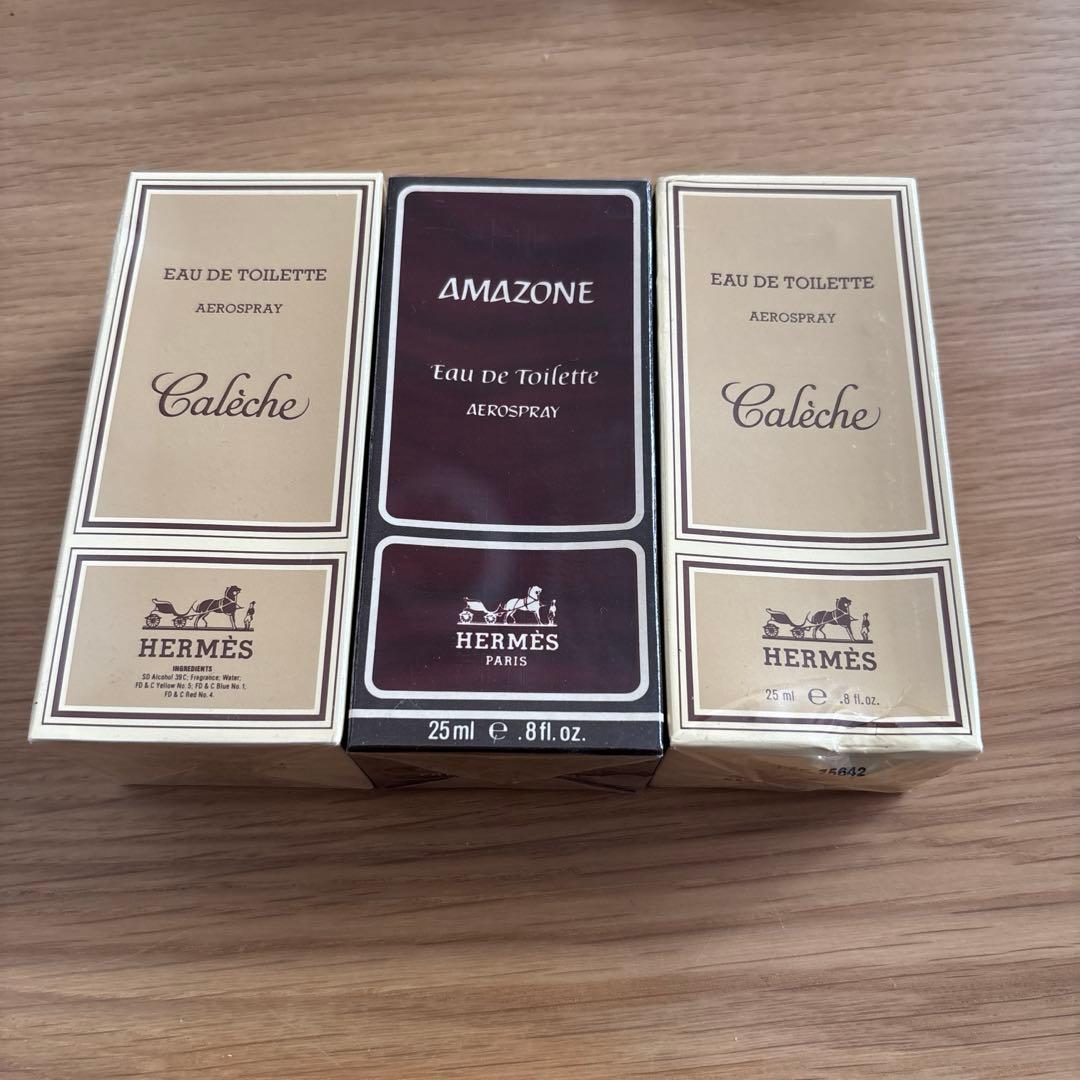 【未開封】廃盤極希少エルメス アマゾン＆カレーシュ25ml ヴィンテージ香水3点