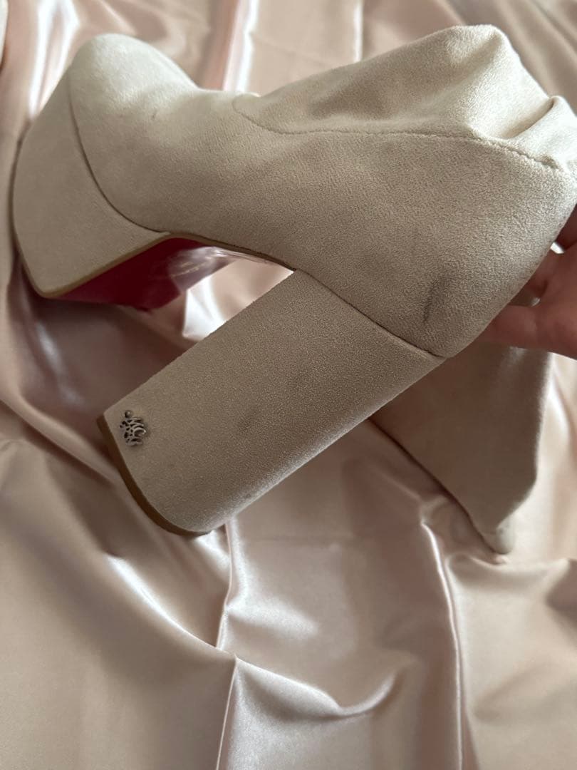 ミシェルマカロン 美脚ロングブーツ ベージュ／Mサイズ