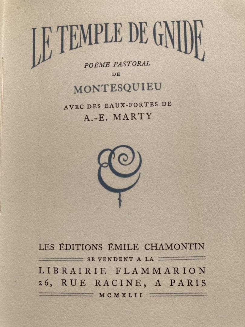 希少本☆1942年「グニドの神殿」モンテスキュー　A.E.マルティ 挿絵本