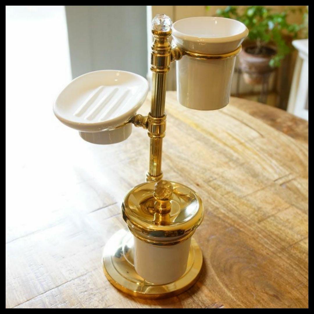 イタリア輸入　老舗スティラーズ製　高級ブラス(真鍮製)　ソープコスメツリー　浴室