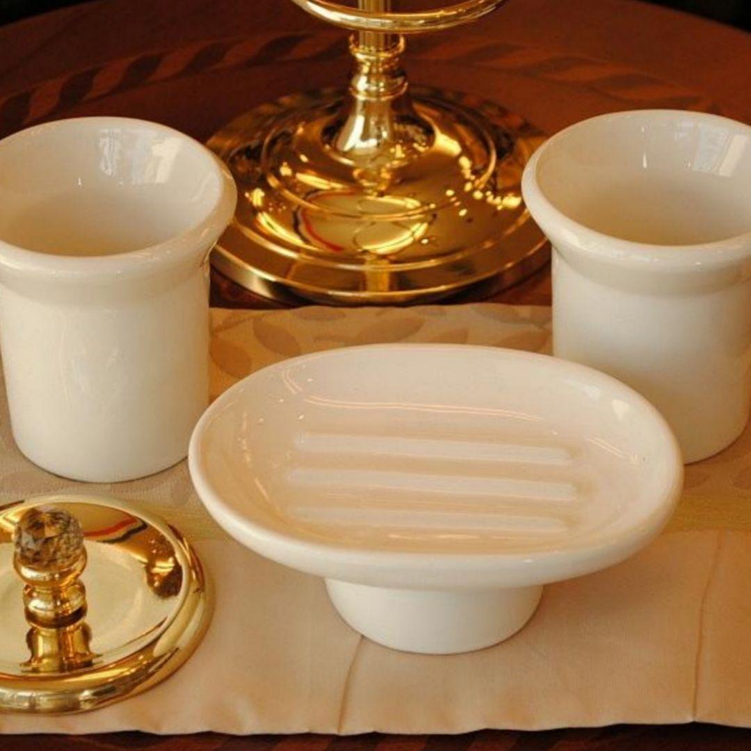 イタリア輸入　老舗スティラーズ製　高級ブラス(真鍮製)　ソープコスメツリー　浴室