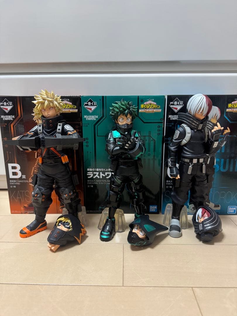 僕のヒーローアカデミア フィギュアセット 緑谷 爆豪 轟 か(週末までの販売)
