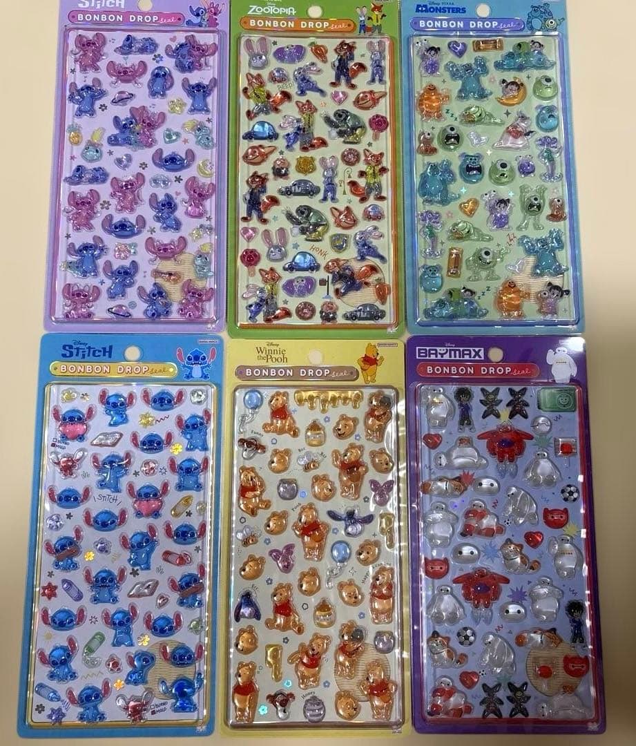 《正規品》ボンボンドロップシール　ディズニー　第二弾　6種類 即購入OK