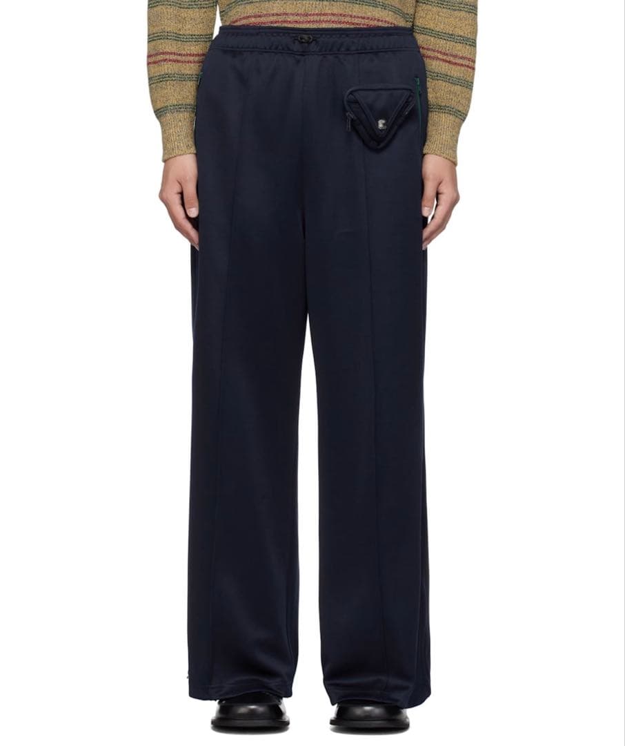 TOGA VIRILIS ネイビー トラックパンツ プリーツスラックス