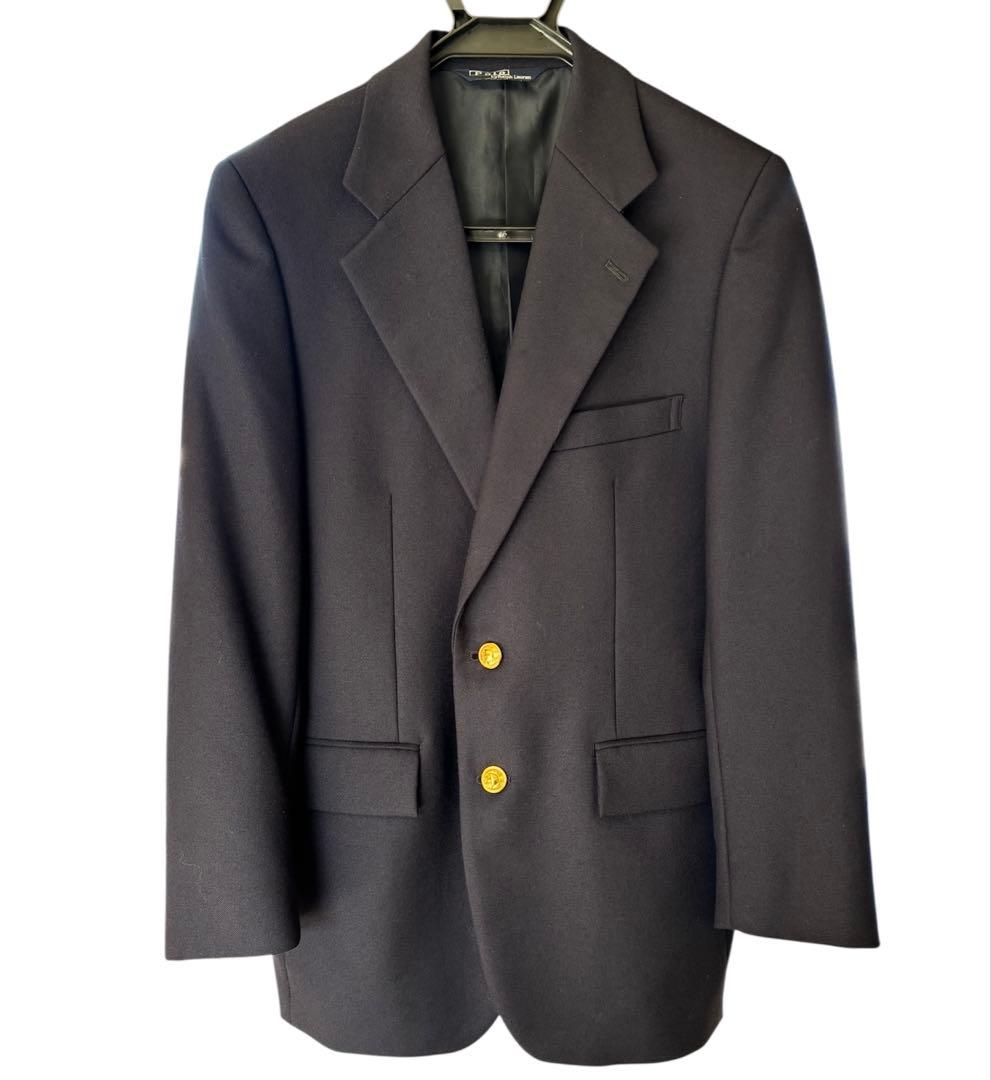 極美品✨ポロバイラルフローレン 紺ブレ 2B金ボタン