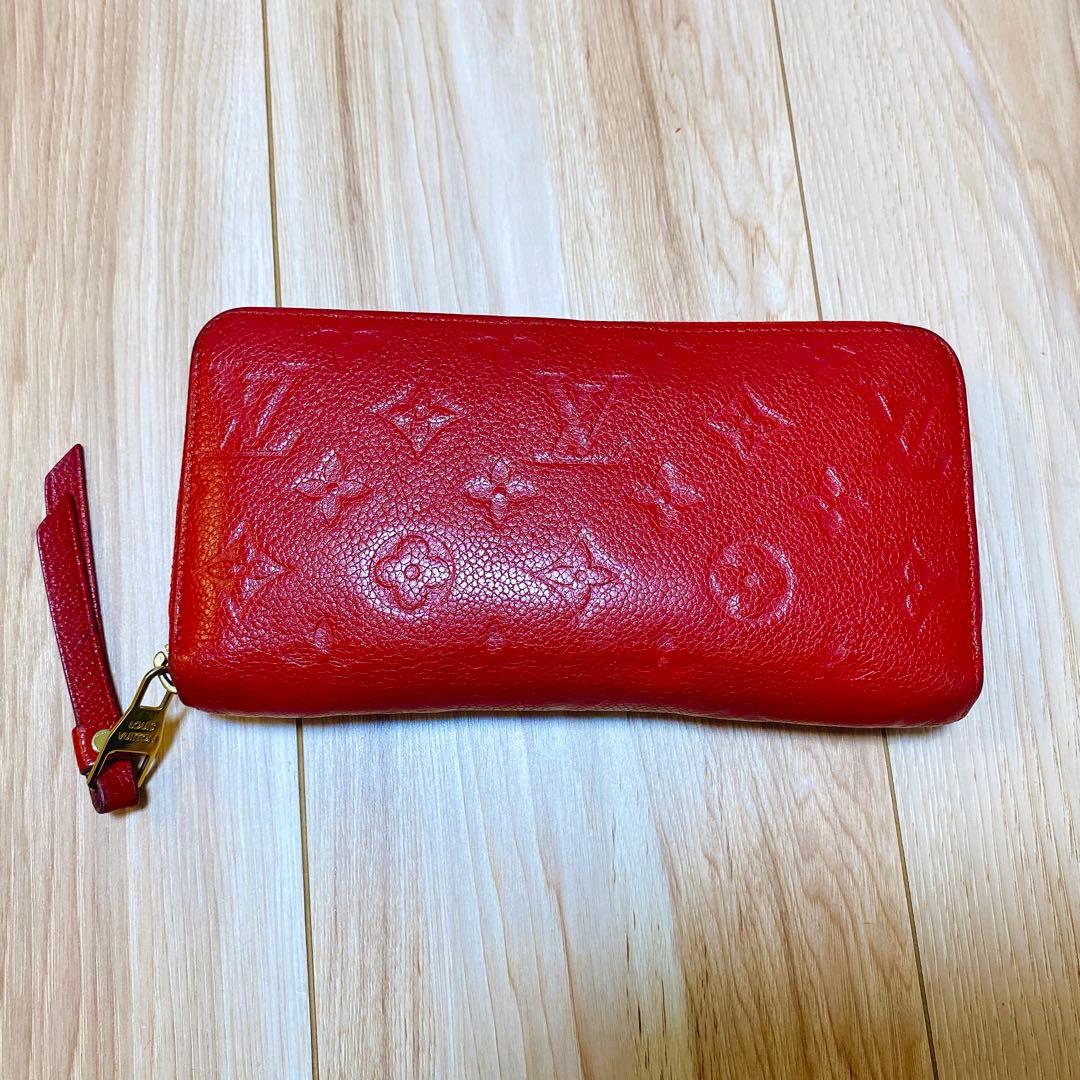 ルイヴィトン　長財布　赤