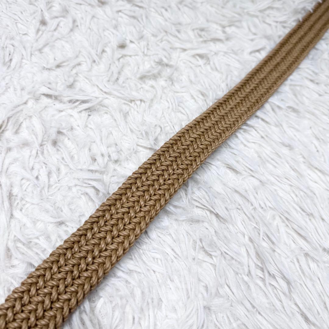 【極上級】ロロピアーナ イタリア製 メッシュ レザー ベルト ブラウン