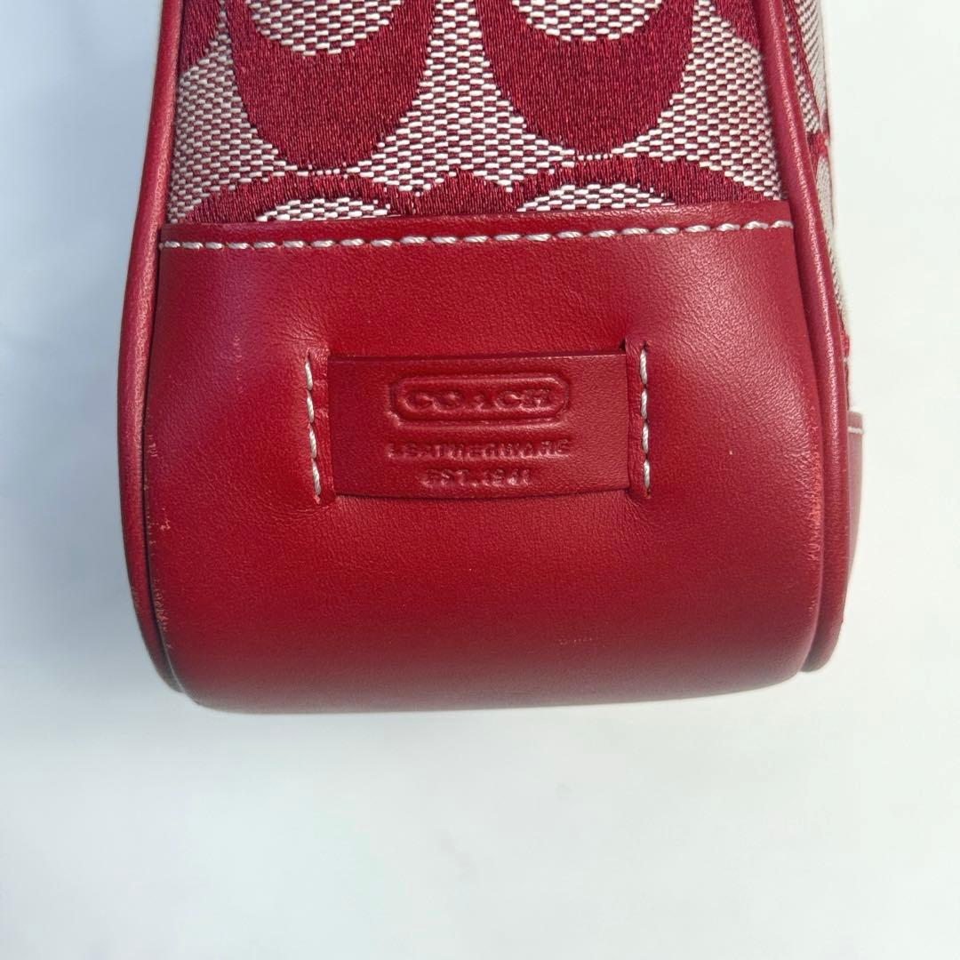 COACH signature mini tote handbag red 美品