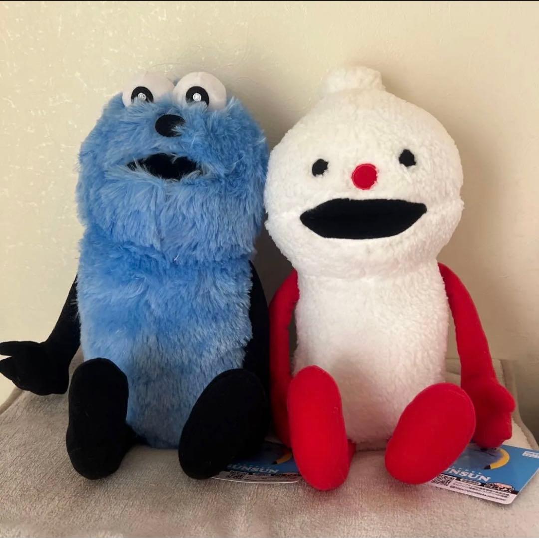 【タグ付き】パペットスンスン おすわりBIGぬいぐるみ スンスン&ノンノンセット