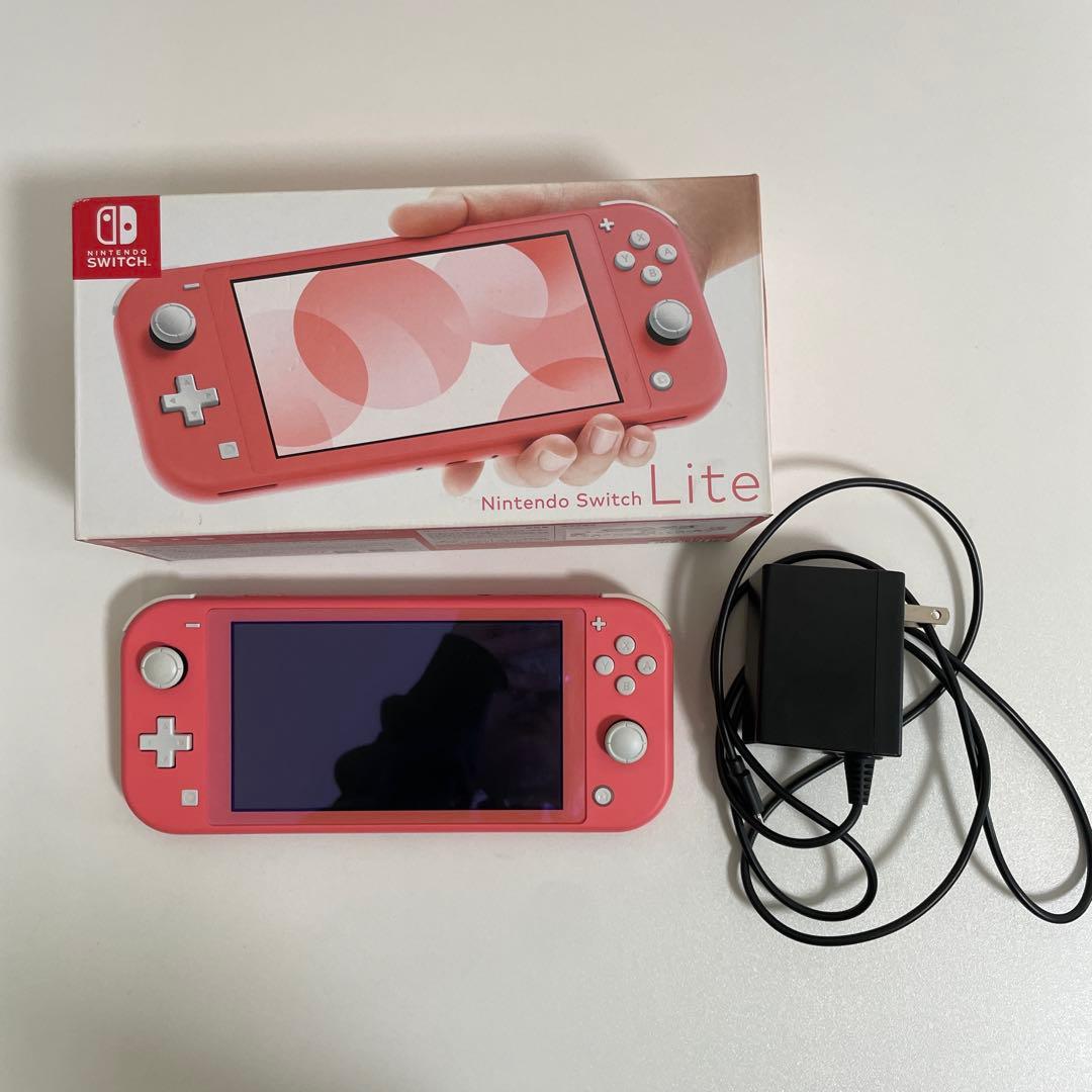 Nintendo Switch Lite コーラル（外箱,充電,SDカード付き）