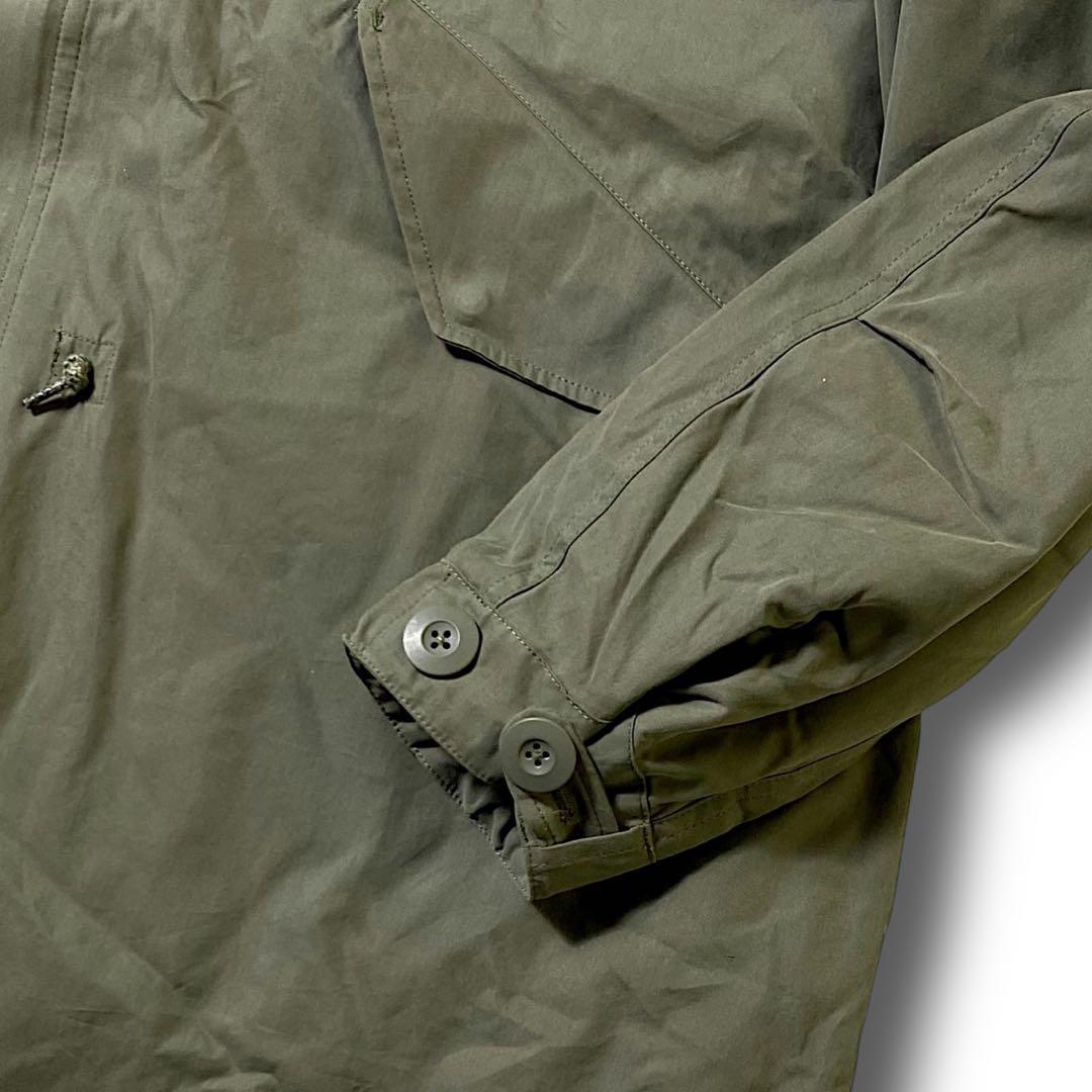 M ビームス 裏地キルティング ビッグシルエット 2way モッズコート カーキ