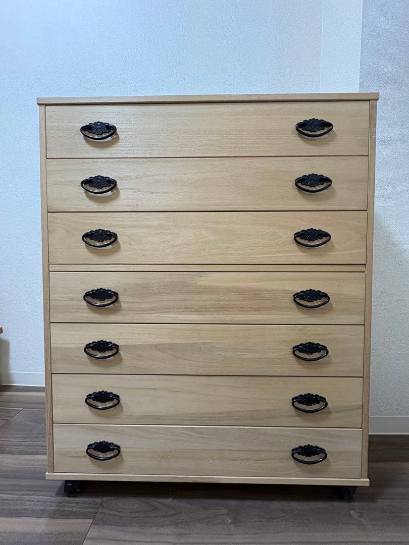 帯箪笥　桐箪笥　7段　市やま　帯専用　横幅75